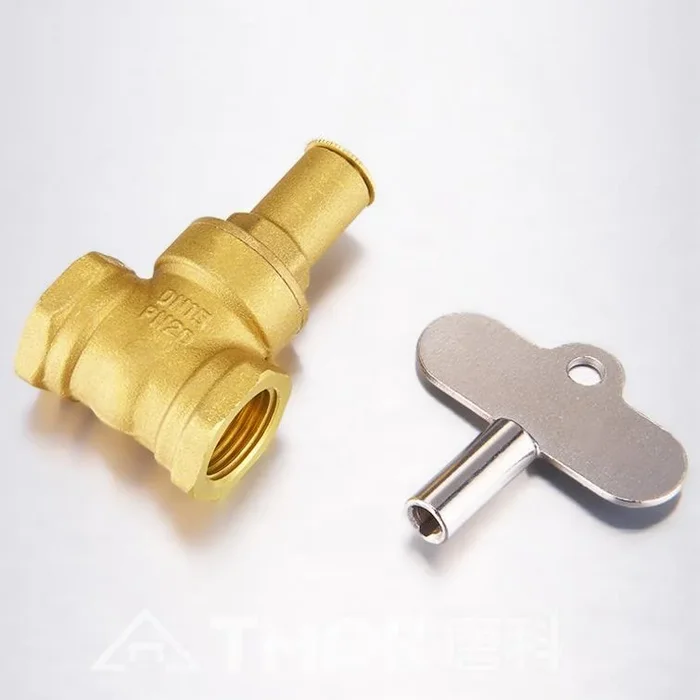 TMOK 1/2 3/4″ 1″ Brass Gate Valve Female Anti-theft Key Lock Water Oil Gas Security Gate Valve”