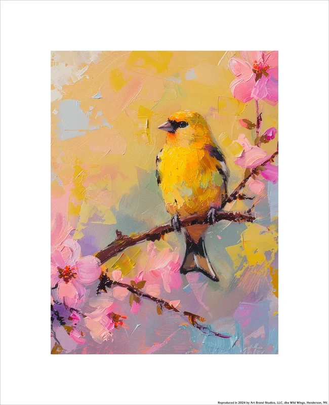 Tranquil Blossom – American Goldfinch – Art Prints