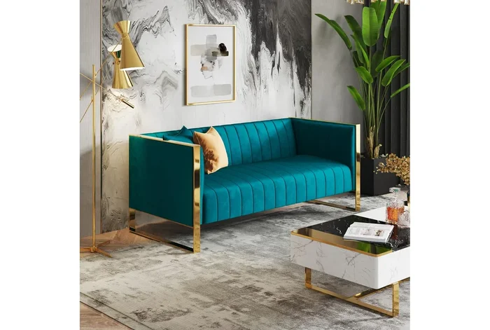 Trillium Aqua Blue Sofa