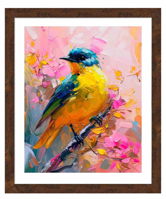 Vibrant Harmony – Songbird in Bloom – Art Prints