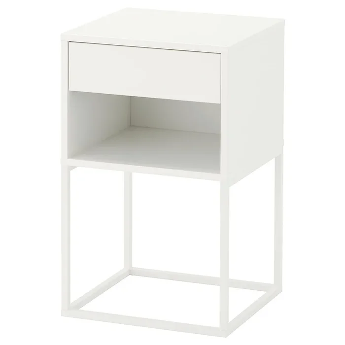 VIKHAMMER Nightstand, white, 40×39 cm (15 3/4×15 3/8 “)
