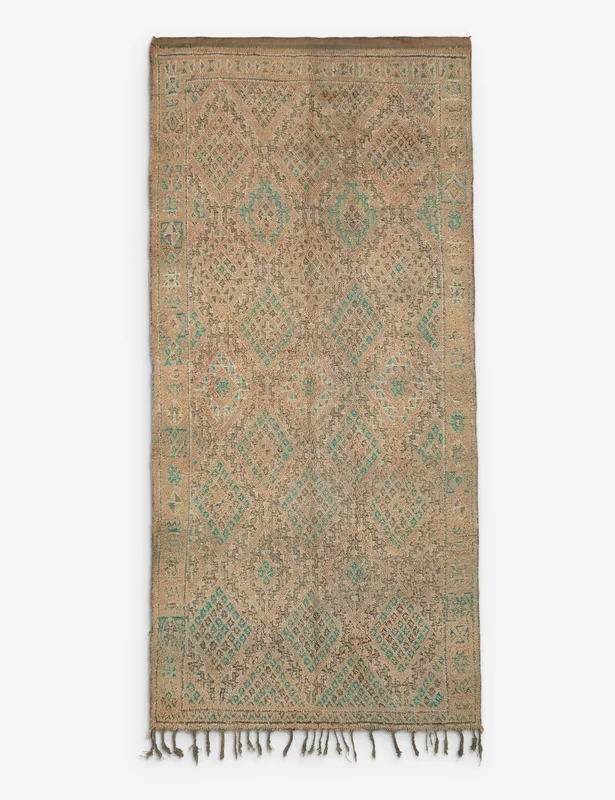 Vintage Moroccan Hand-Knotted Wool Rug No. 13, 6’2″ x 13’1″