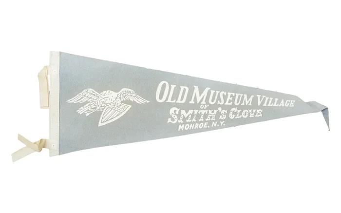 Vintage Old Museum Village of Smith’s Glove Monroe NY Felt Flag Banner