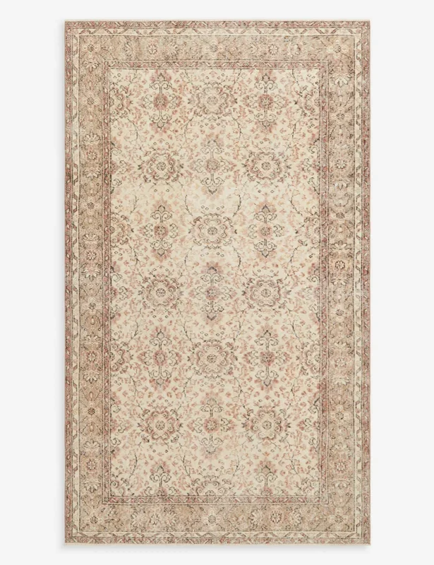 Vintage Turkish Hand-Knotted Wool Rug No. 290, 5’3″ x 9’1″