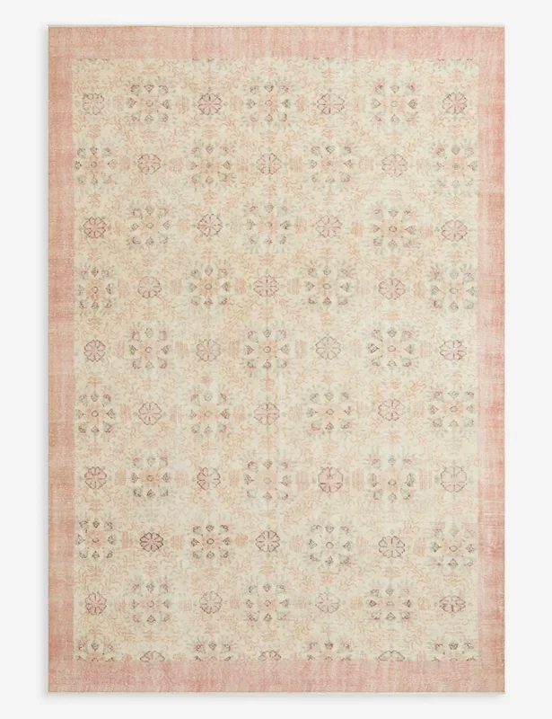 Vintage Turkish Hand-Knotted Wool Rug No. 293, 7’x 10’4″