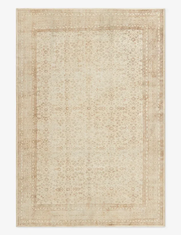 Vintage Turkish Hand-Knotted Wool Rug No. 311, 6’8″ x 9’8″