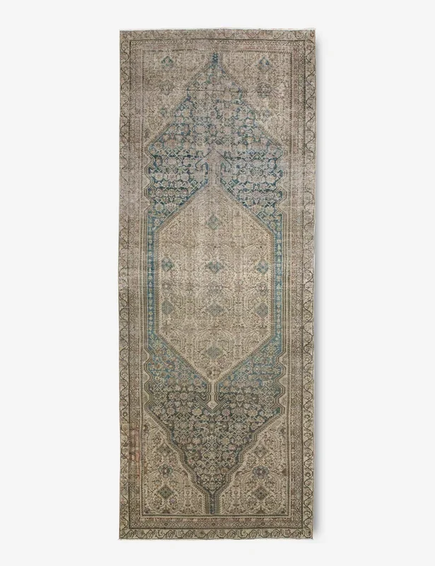 Vintage Turkish Hand-Knotted Wool Rug No. 373, 5’5″ x 14’10”