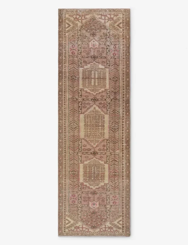 Vintage Turkish Hand-Knotted Wool Runner Rug No. 255, 3’2″ x 9’10”