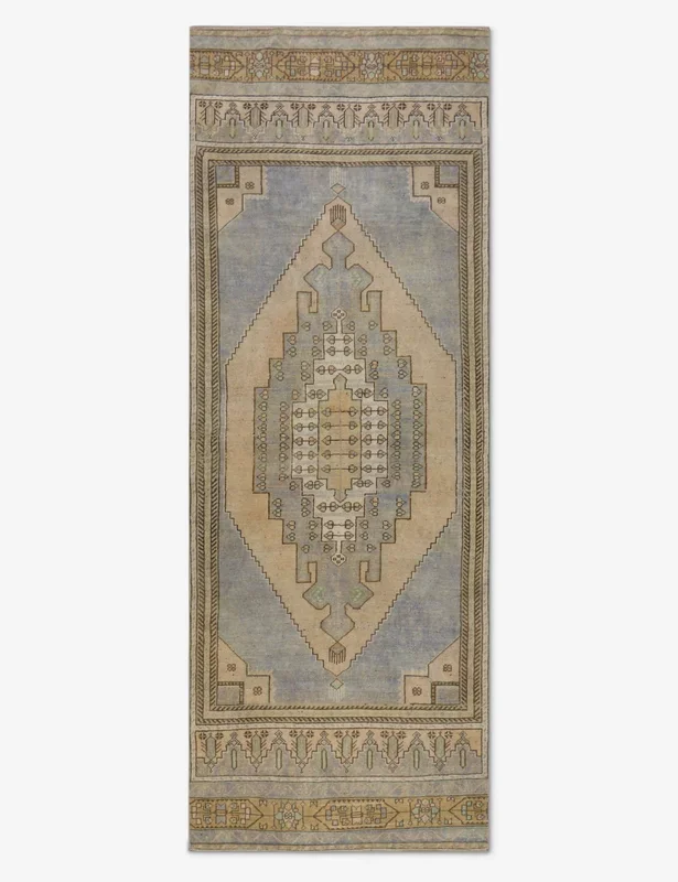 Vintage Turkish Hand-Knotted Wool Runner Rug No. 270, 3’2″ x 8’6″