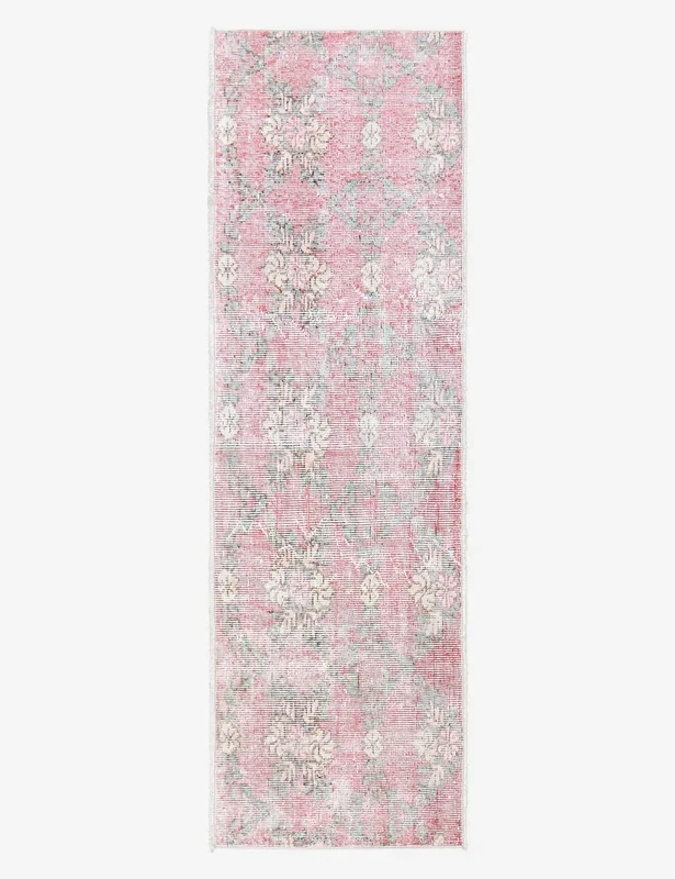 Vintage Turkish Hand-Knotted Wool Runner Rug No. 277, 2′ x 6′ 3″