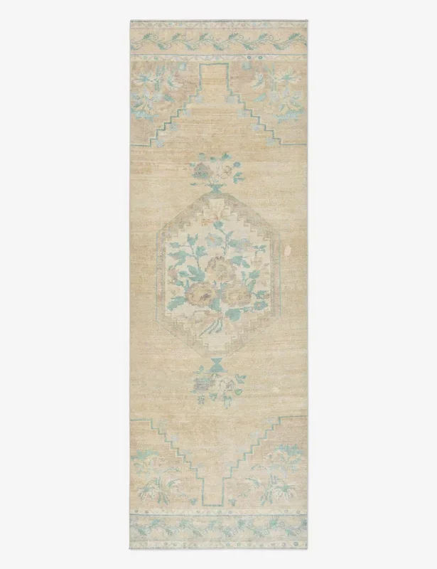 Vintage Turkish Hand-Knotted Wool Runner Rug No. 294, 3’1 x 9’4