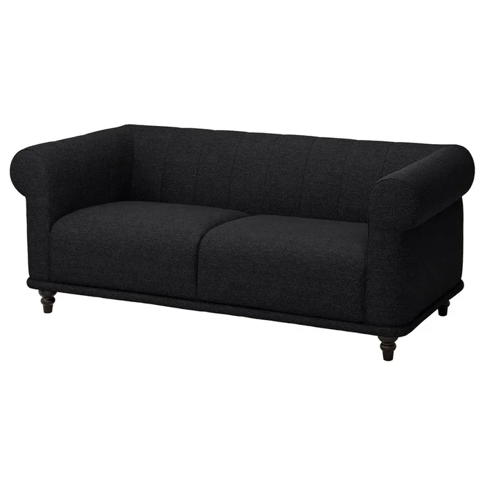 VISKAFORS Loveseat, Lejde anthracite/brown