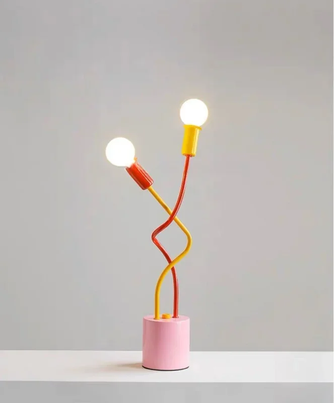 Whimsical Eclectic Memphis Cute Whimsical Sprout Table Lamp