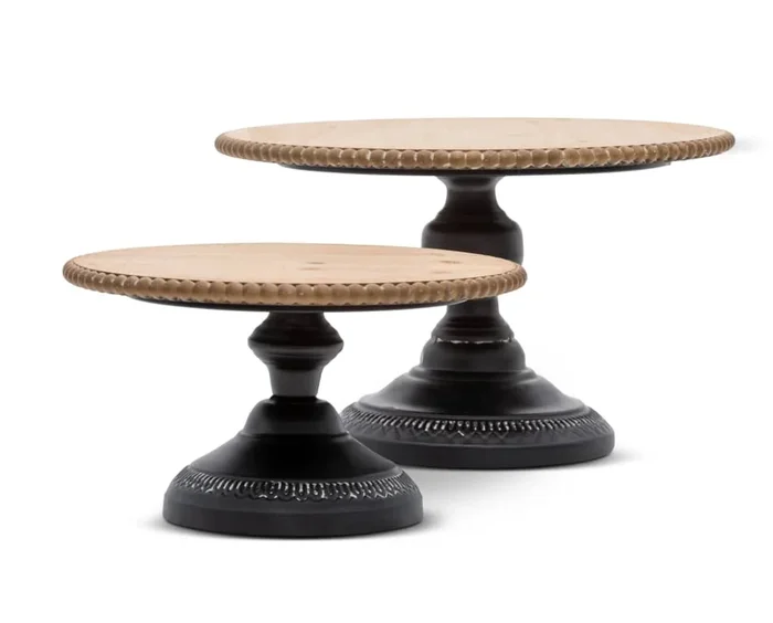 Wood and Metal Tray Stand