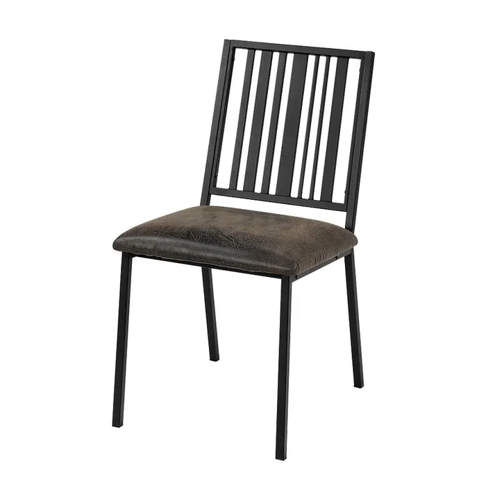 Zudora – Side Chair (Set of 2) – Synthetic Leather & Black